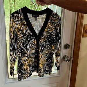 Cable Cable & Gauge new sweater black, yellow and white  buttons black & Gold